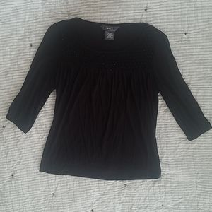 Black Blouse with black beading